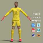 T-Pose Rigged Jan Oblak Atletico Madrid 24-25