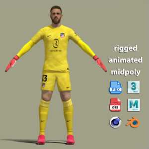 T-Pose Rigged Jan Oblak Atletico Madrid 24-25