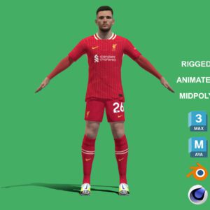 3D Rigged Andy Robertson Liverpool 2025