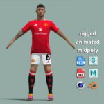 T-Pose Rigged Lisandro Martinez Manchester United 24-25 2 a1