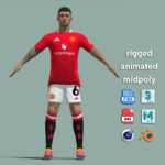 T-Pose Rigged Lisandro Martinez Manchester United 24-25