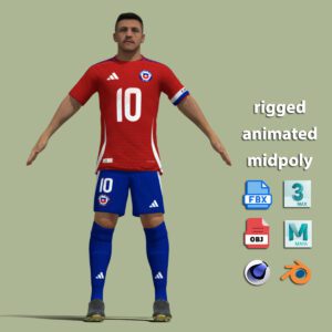 T-Pose Rigged Alexis Sánchez