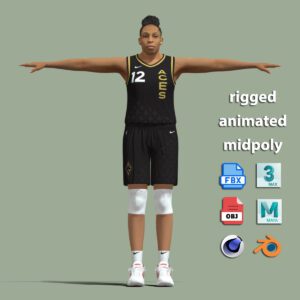 T-Pose Rigged Chelsea Gray Las Vegas Aces
