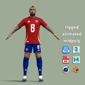 T-Pose Rigged Arturo Vidal Chile