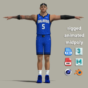 T-Pose Rigged Paolo Banchero Orlando Magic