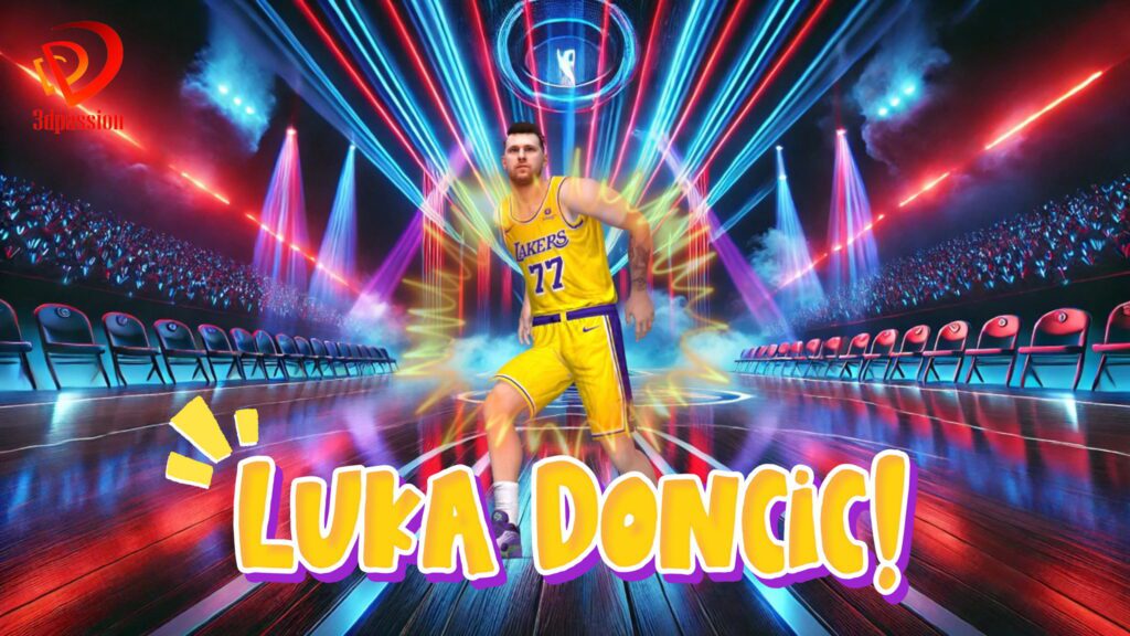 Luka Dončić in Los Angeles Lakers Jersey – Unreal 3D Animation! 🏀🔥 3 03026