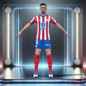 3D Rigged Clement Lenglet Atletico Madrid 2025