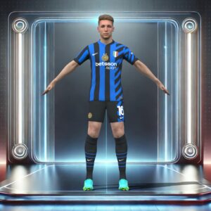 Home 26 3D Rigged Davide Frattesi Inter Milan 2025