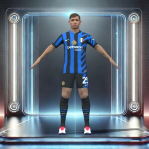 3D Rigged Nicolo Barella Inter Milan 2025