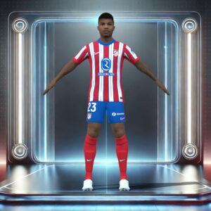 3D Rigged Reinildo Mandava Atletico Madrid 2025