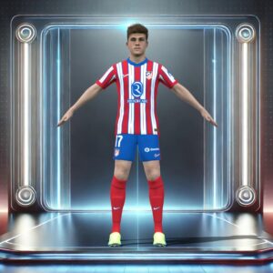 3D Rigged Rodrigo Riquelme Atletico Madrid 2025