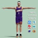 T-Pose Rigged Devin Booker Phoenix Suns 24-25