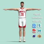 T-Pose Rigged Alperen Sengun Houston Rockets