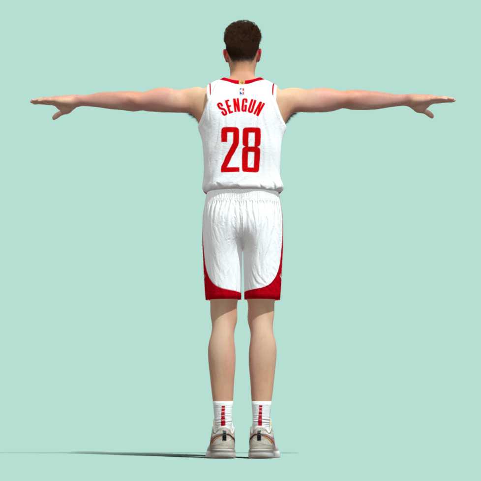a2 T-Pose Rigged Alperen Sengun Houston Rockets