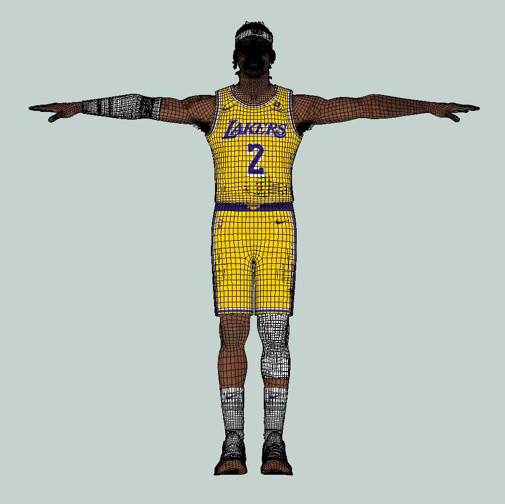 a7 T-Pose Rigged Jarred Vanderbilt Los Angeles Lakers