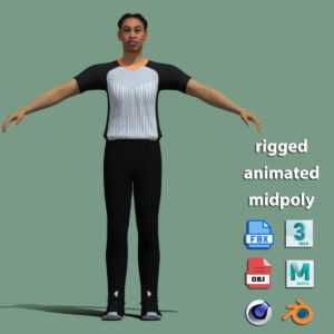 T-Pose Rigged WNBA referee