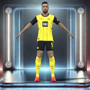 3D Rigged Ramy Bensebaini Dortmund 2025