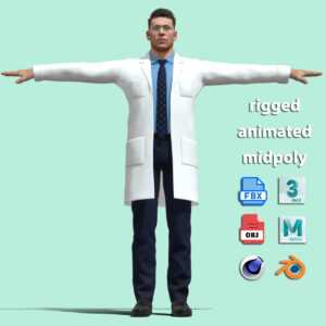 T-Pose Rigged Doctor