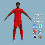 T-Pose Rigged Kingsley Coman Bayern Munich 24-25