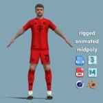 T-Pose Rigged Thomas Muller Bayern Munich 24-25