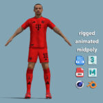 T-Pose Rigged Leroy Sane Bayern Munich 24-25