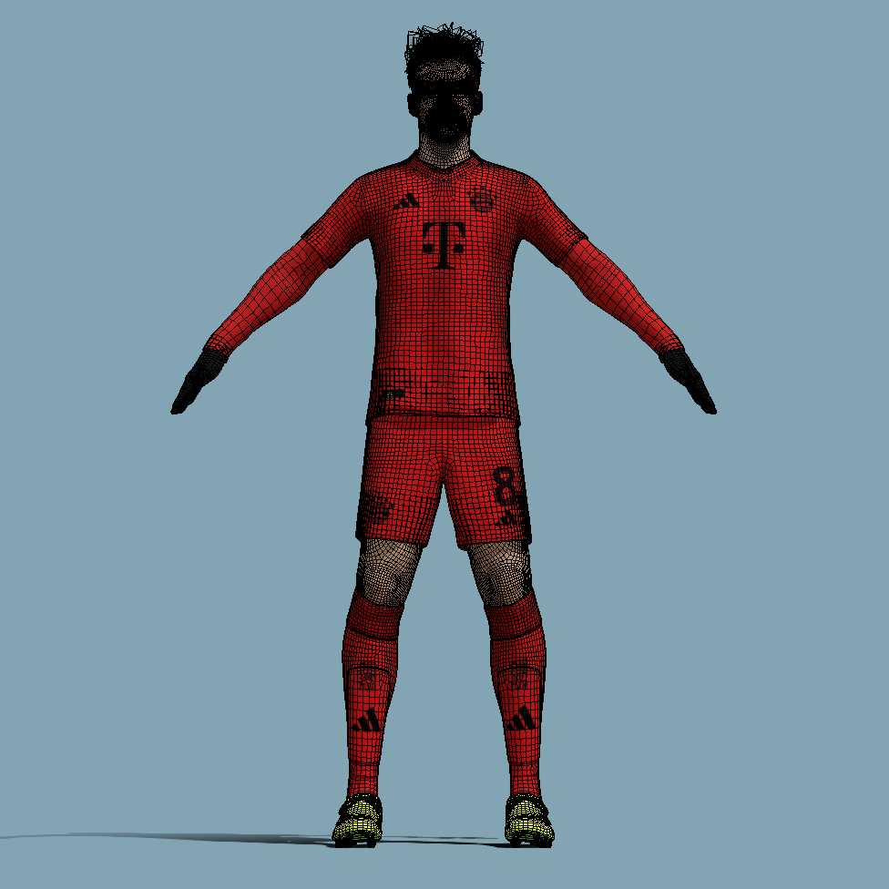 a5 T-Pose Rigged Goretzka Bayern Munich 24-25