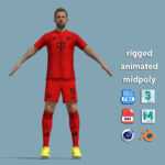 T-Pose Rigged Harry Kane Bayern Bayern Munich 24-25