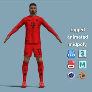 Home 28 T-Pose Rigged Michael Olise Bayern Munich 24-25