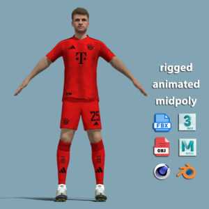 T-Pose Rigged Thomas Muller Bayern Munich 24-25