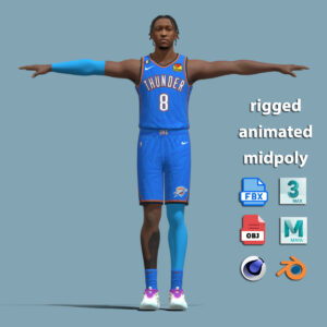 T-Pose Rigged Jalen Williams Oklahoma