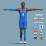 T-Pose Rigged Jalen Williams Oklahoma