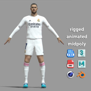 T- Pose Rigged Hazard Real Madrid 2020