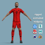 T-Pose Rigged Konrad Laimer Bayern Munich 24-25