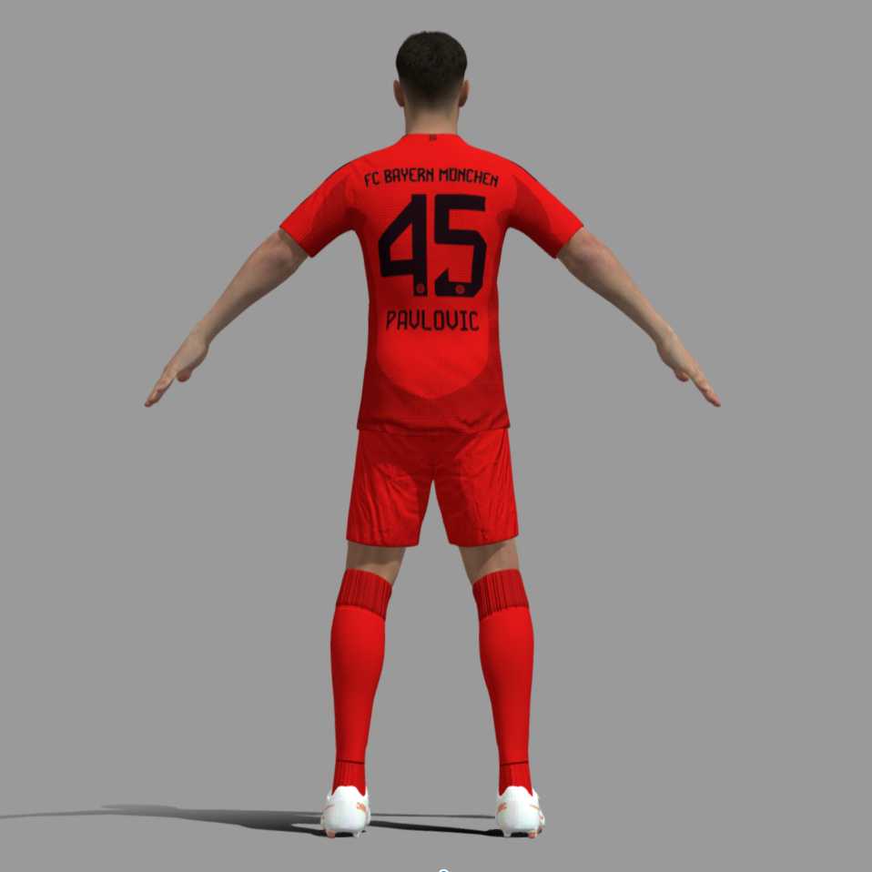 a2 T-Pose Rigged Pavlovic Bayern Munich 24-25