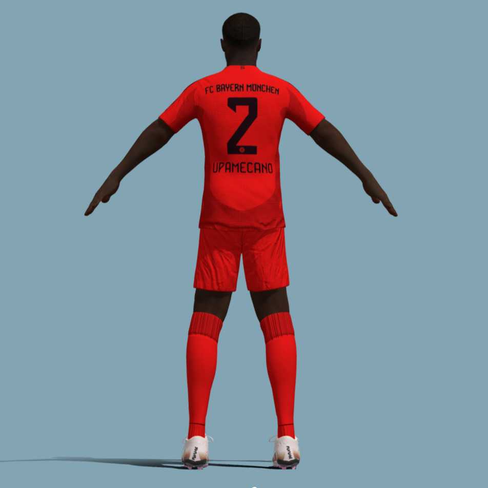 a2 T-Pose Rigged Upamecano Bayern Munich 24-25