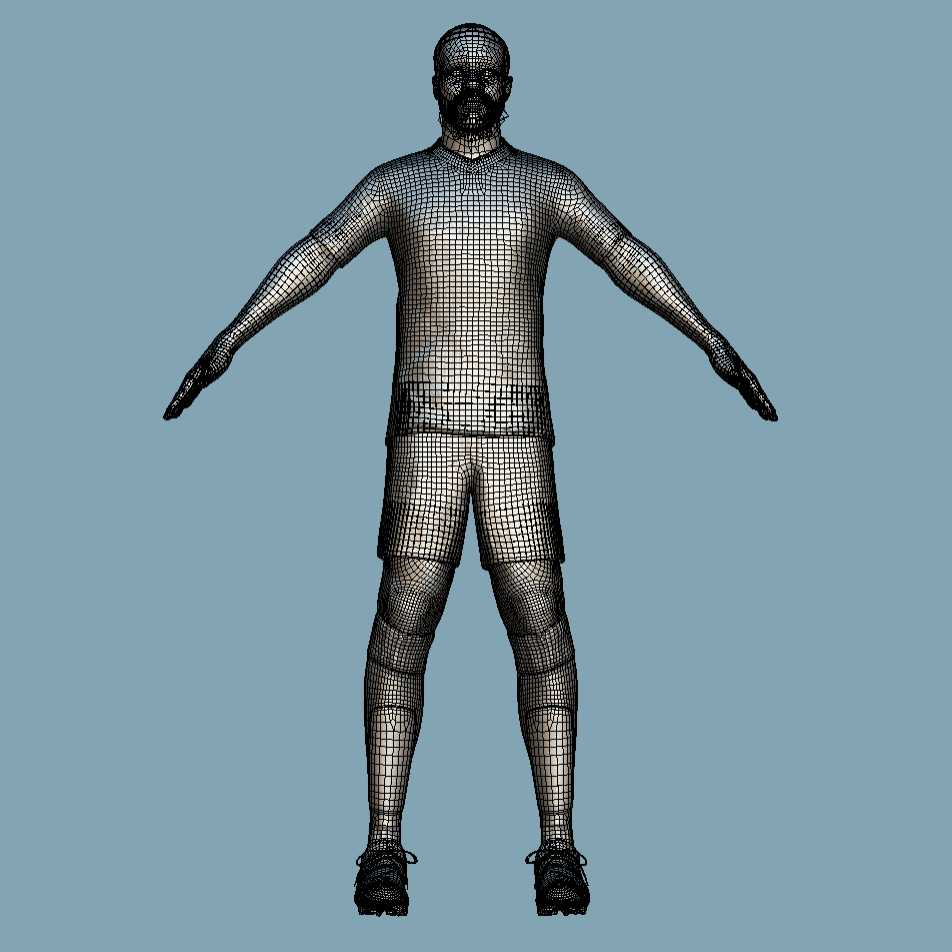 a4 T-Pose Rigged Upamecano Bayern Munich 24-25