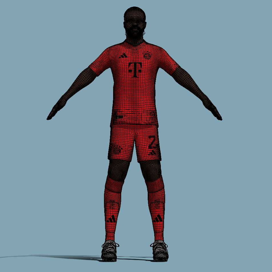 a5 T-Pose Rigged Upamecano Bayern Munich 24-25