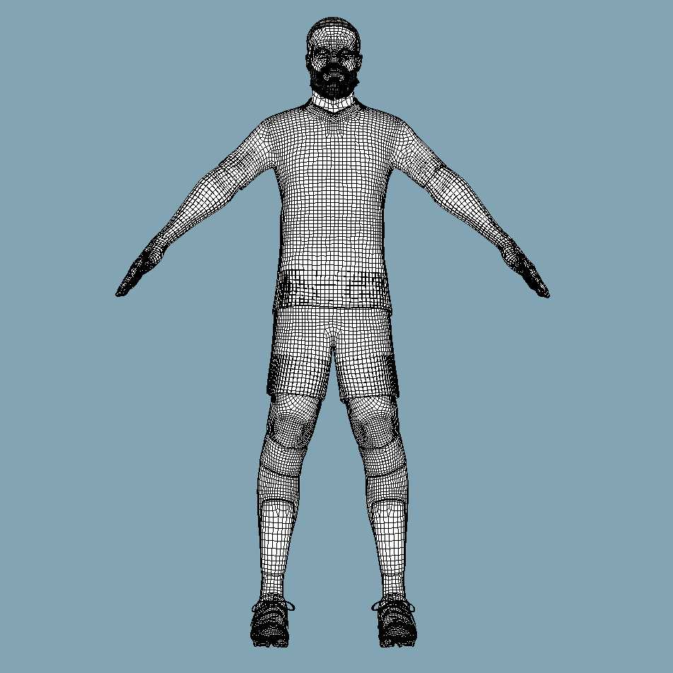 a6 T-Pose Rigged Upamecano Bayern Munich 24-25
