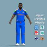 A-Pose Rigged Rohit Sharma CT 2025