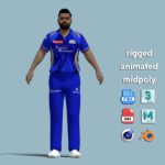 A-Pose Rigged Rohit Sharma 2025