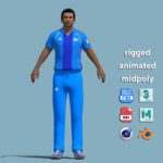 A-Pose Rigged Sachin Tendulkar