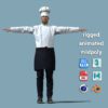 T-Pose Rigged 3D Chef