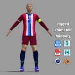 A-Pose Rigged Erling Haaland Worldcup 2026