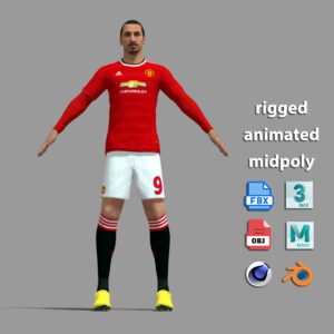 A-Pose Rigged Ibrahimovich MU 2016