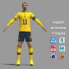 A-Pose Rigged Ibrahimovic Sweden 2023