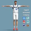 T-Pose Rigged Cooper Flagg Dallas Mavericks