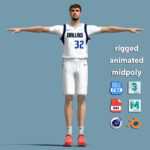 T-Pose Rigged Cooper Flagg Dallas Mavericks