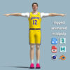 T-Pose Rigged Jake LaRavia Los Angeles Lakers