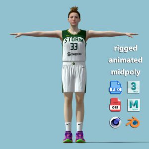 T-Pose Rigged Katie Lou Samuelson Seattle Storm