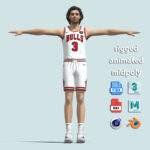 T-Pose Rigged Josh Giddey Chicago Bulls